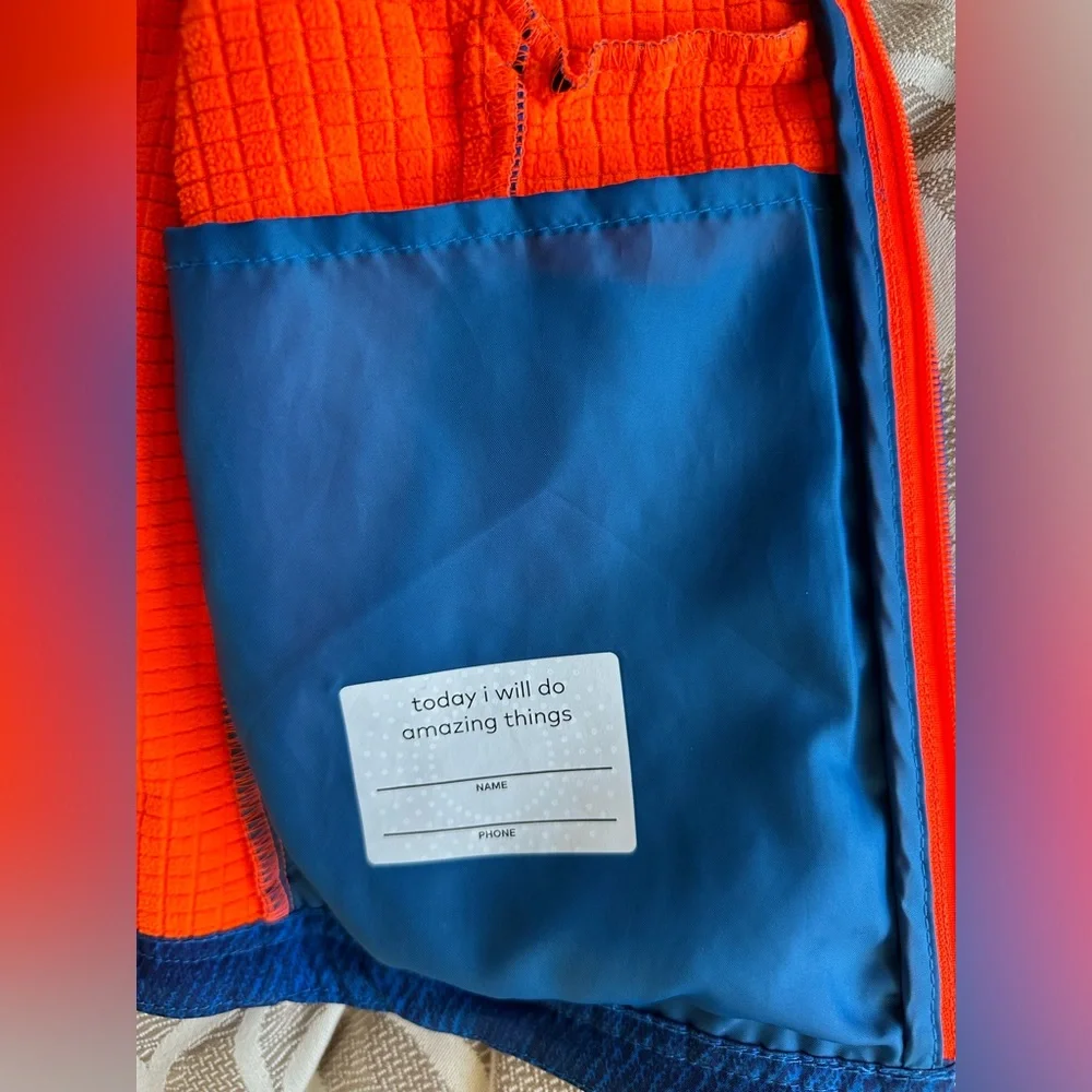 Champion Boy’s C9 Blue Softshell Orange Fleece-Lined Jacket Size XS 4-5